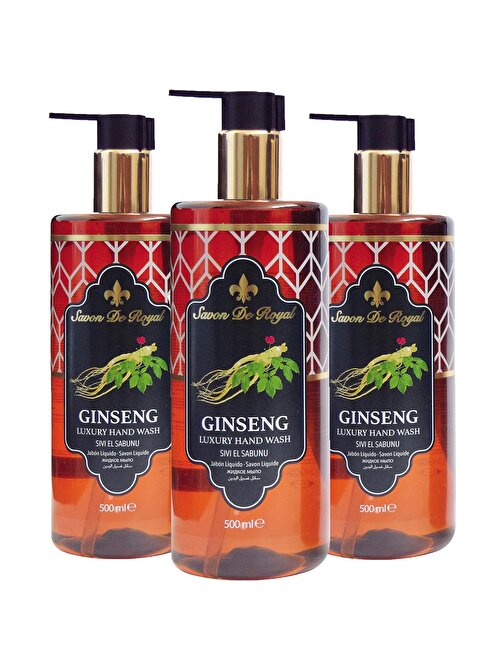 Savon De Royal Ginseng Nature Luxury Vegan Sıvı Sabun 3 x 500 ml
