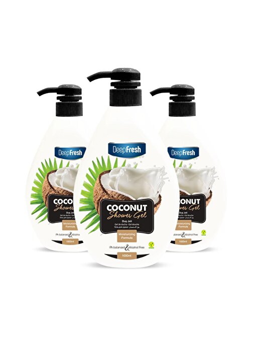 Deep Fresh Duş Jeli Coconut 3 x 1 lt