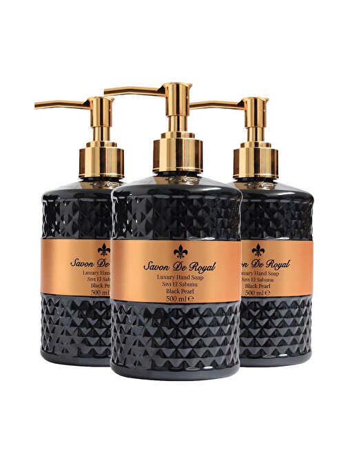 Savon De Royal Black Pearl Luxury Vegan Sıvı Sabun 3 x 500 ml