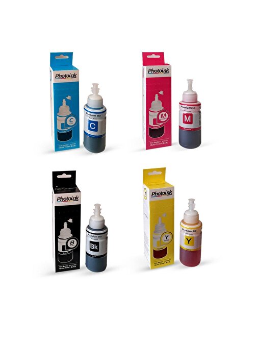 Epson Ecotank L3070 Muadil 4 Renkli Photoink Mürekkep