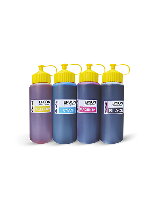 Photoink Epson Tüm 6 Renkli Yazıcılar İçin 6 Renk 500Ml Photoink Mürekkep