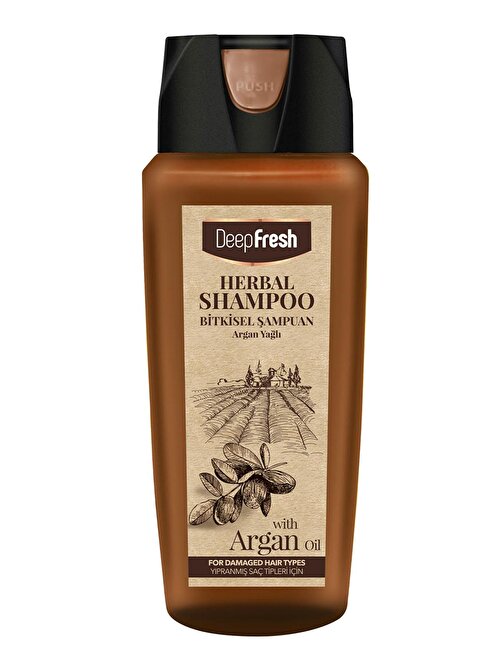 Deep Fresh Herbal Bitkisel Argan Yağı Özlü Yıpranmış Saçlar İçin Şampuan 500 ml