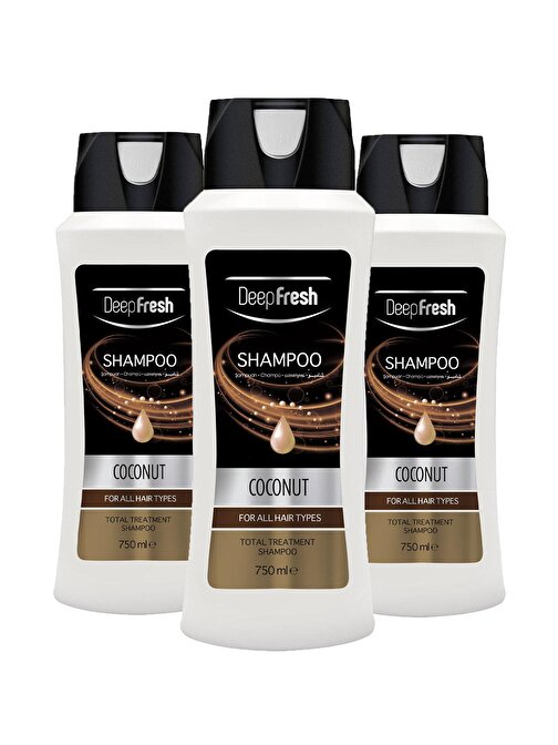 Deep Fresh Hindistan Cevizi Tüm Saçlar İçin Şampuan 3 x 750 ml