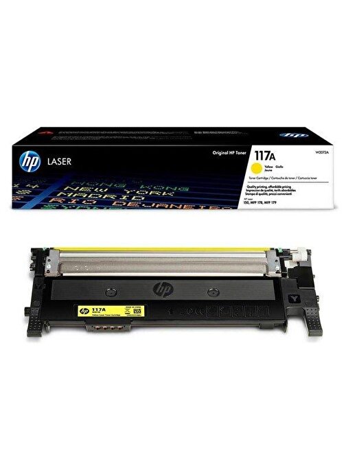 Pluscopy Hp 117A Hp Mfp 150A|150Nw|178Nw|179Fnw|W2073A Sarı Chipli Orjinal Toner Kraft Kutu