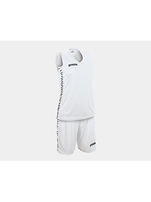 Joma Kadın Basketbol Forma & Şort Takımı Beyaz Pivot Set 1227W005