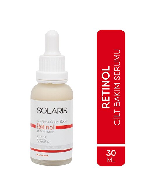 Solaris 1% Retinol Ve Hyaluronic Acid Retinol Serum Onarıcı Ve Besleyici 30 ml