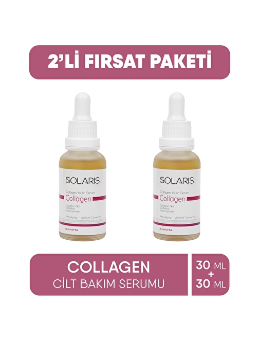 Solaris Collagen Cilt Bakım Serumu 30 ml X2