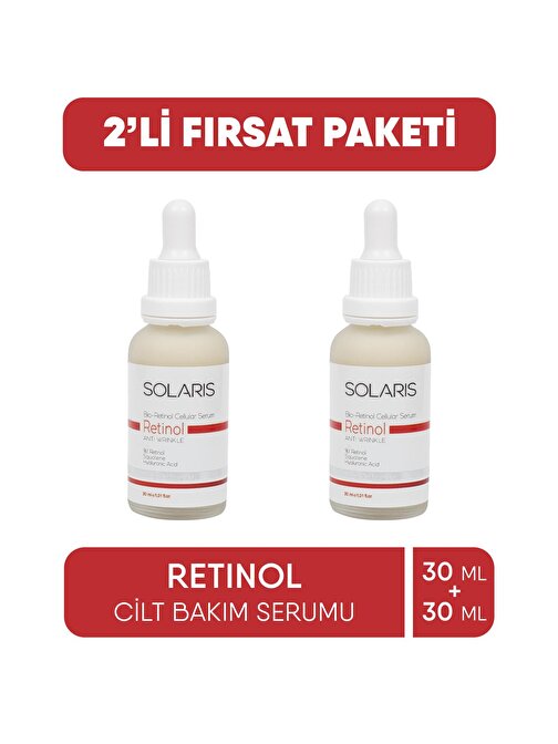 Solaris Retinol Cilt Bakım Serumu 30 ml X2