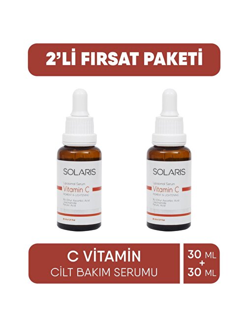 Solaris C Vitamin Cilt Bakım Serumu 30 ml X2