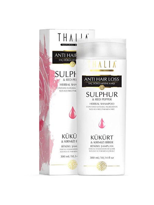Thalia Kepek Önlemeye Yardmcı Kükürt - Kırmızı Biber Özlü Saç Bakım Şampuanı 300 ml
