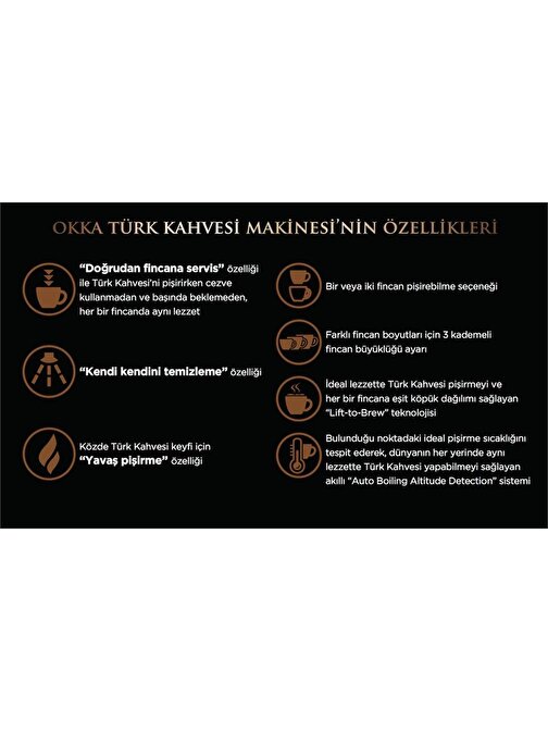 Arzum OK004-K 480 Okka Minio 4 Fincan Kapasiteli Türk Kahve Makinesi Bakır
