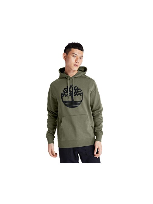 Timberland Core Tree Logo Pull Over Hoodie Erkek Günlük Sweatshirts TB0A2BJHZ281 Yeşil M