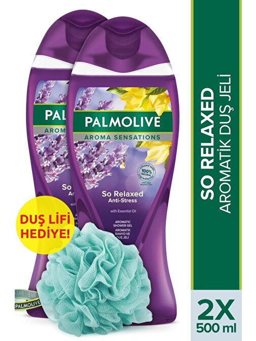 Palmolive Aroma Sensations So Relaxed Aromatik Banyo Ve Duş Jeli 500 ml  x 2 Adet + Duş Lifi Hediye