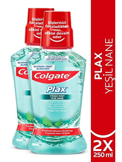Colgate Plax Taze Nane Ağız Bakım Suyu 2 x 250 ml