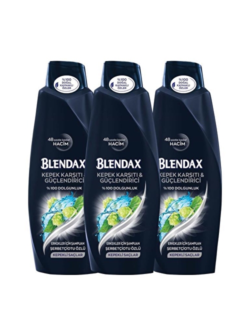 Blendax Erkekler İçin Kepeğe Karşı Etkili 3 x 500 ml