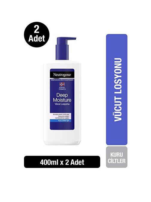 Neutrogena Deep Moisture Vücut Losyonu Parfü mlü 400 ml x2