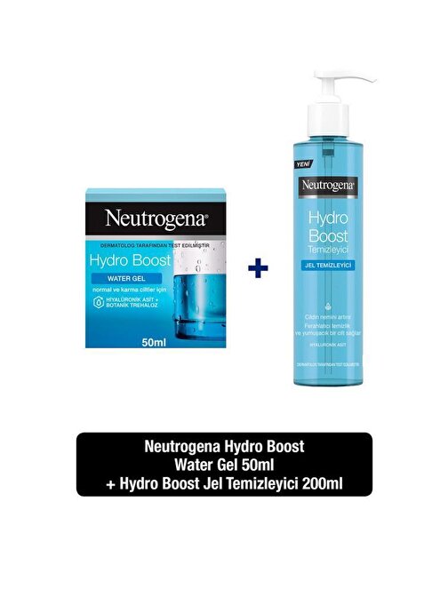Neutrogena Hydro Boost Ne mlendirici Normal Ciltler İçin 50 ml+Hydro Boost Water Gel Temizleyici 200 ml
