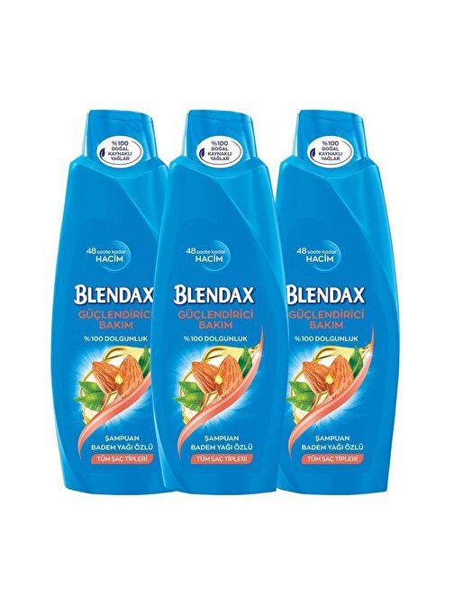 Blendax Güçlendirici Bakım Badem Yağı Özlü Şampuan 3 x 500 ml