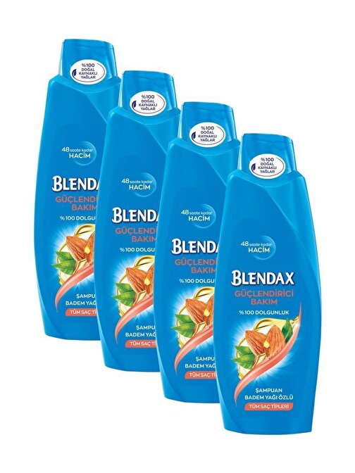 Blendax Güçlendirici Bakım Badem Yağı Özlü Şampuan 4 x 500 ml