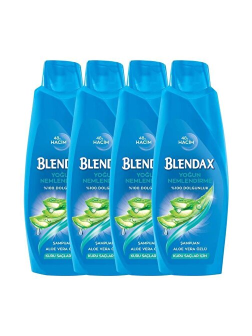 Blendax Yoğun Neml endirme Aloe Vera Özlü Şampuan 4 x 500 ml