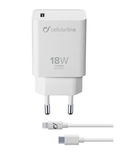 Cellularline Apple iPhone 11 Uyumlu 18W Type-C Şarj Aleti