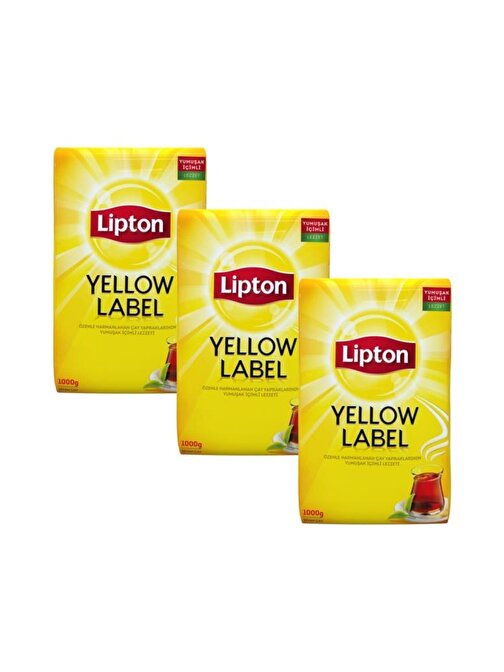 Lipton Yellow Label Dökme Çay 1000 gr x 3 Adet
