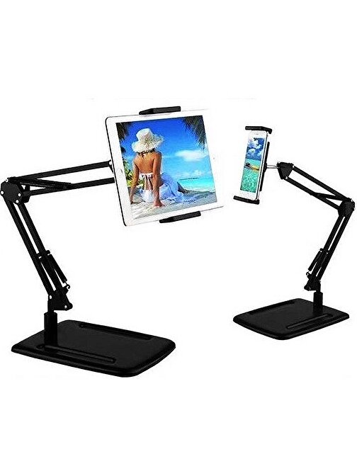 Coverzone Akrobatik Masaüstü 3.5-10.6"İnch Metal Gövde Tablet&Telefon Tutucu Standı