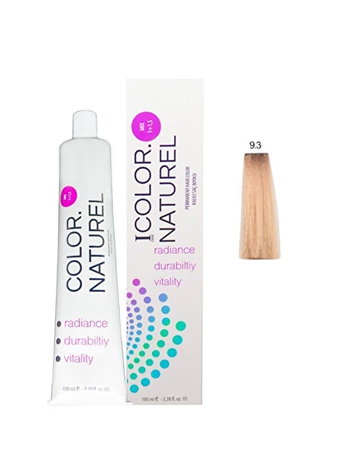 Color Naturel Kalıcı Saç Boyası 100 ml 9.3 Çok Açık Altın Kumral