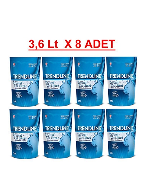 Trendline Kristal Silika Kedi Kumu - 3.6 Lt X 8 Adet