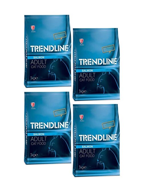 Trendline Somon Balıklı Yetişkin Kedi Maması 1 Kg X 4 Adet