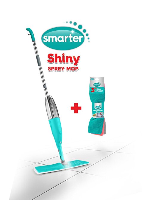 Smarter Shıny Sprey Mop + Mikrofiber 3'lü Temizlik