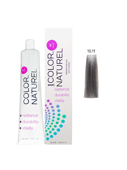 Color Naturel Kalıcı Saç Boyası 100 ml 10.11 Yoğun Küllü Açık Sarı