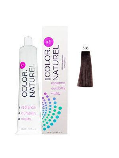 Color Naturel Kalıcı Saç Boyası 100 ml 5.35 Koyu Altın Akaju