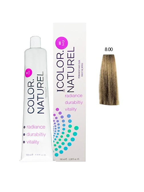 Color Naturel Kalıcı Saç Boyası 100 ml 8.00 Yoğun Açık Kumral