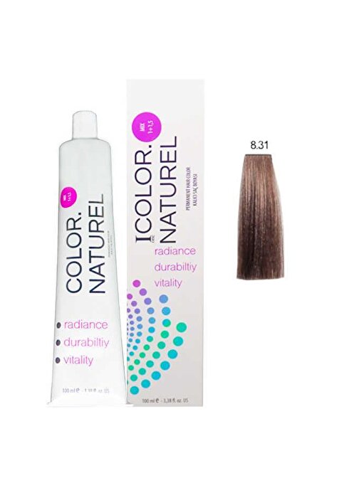 Color Naturel Saç Boyası 100 ml 8.31 Açık Altın Küllü Kumral