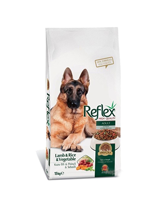 Reflex Kuzu Etli & Pirinçli & Sebzeli Yetişkin Köpek Maması 15 Kg