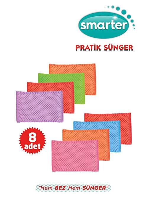 Smarter Pratik Sünger 8 Adet