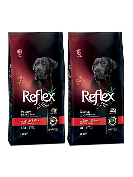 Reflex Plus Kuzu Etli Orta Ve Büyük Irk Yetişkin Köpek Maması 15 Kg 2 Adet