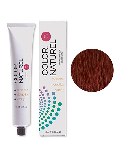 Color Naturel Kalıcı Saç Boyası 100 ml 5.66 Koyu Yoğun Kızıl