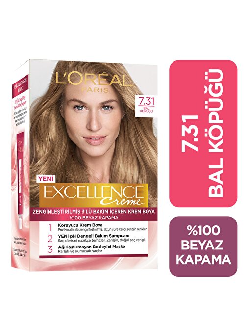 L'Oreal Paris Excellence Creme Saç Boyası 7.31 Bal Peteği