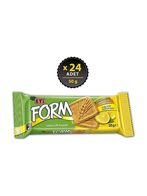 Eti Form Limon Lifli Kepekli Bisküvi 50 gr x 24 Adet