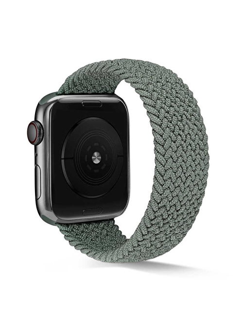 Coverzone Apple Watch 38 mm Knitting Braid Akıllı Saat Kordonu Small Yeşil