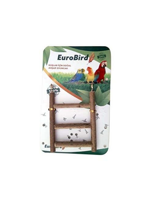 EuroBird Doğal Ahşap Kuş Oyuncağı Merdiven