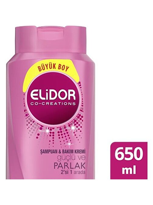 Elidor Şampuan 650 ml 2 İn 1 Güçlü & Parlak