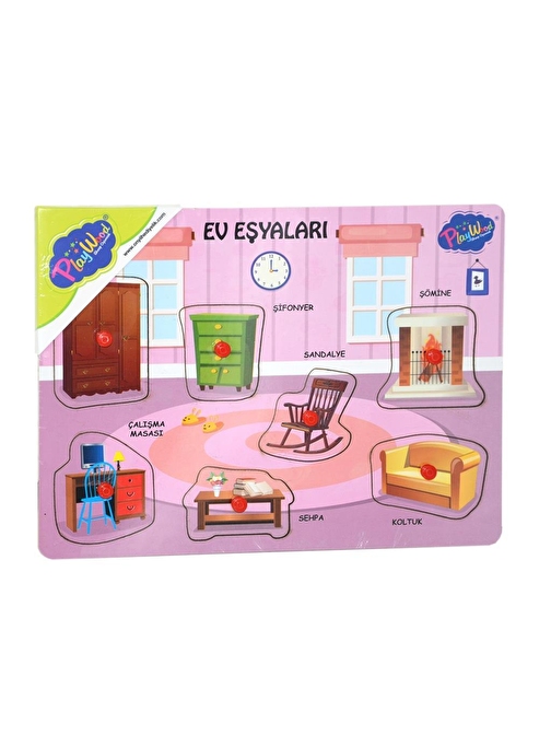 Playwood Ahşap Tutmalı Ev Eşyaları Puzzle