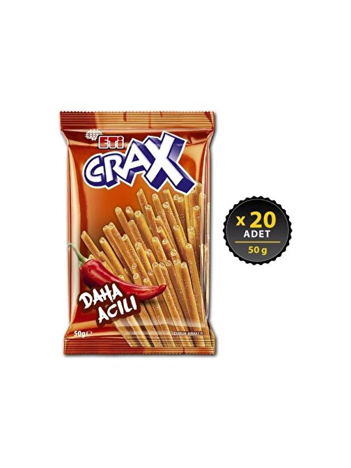 Eti Crax Acılı Çubuk Kraker 50 G X 20 Adet