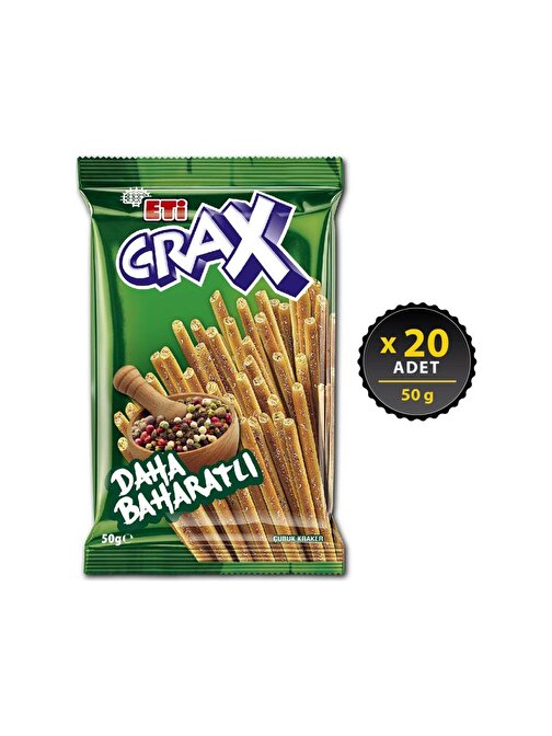 Eti Crax Baharatlı Çubuk Kraker 50 G X 20 Adet