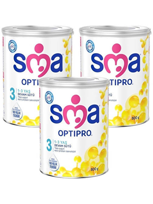 Sma Optipro 3 Bebek Devam Sütü 3x800gr 1-3 Yaş