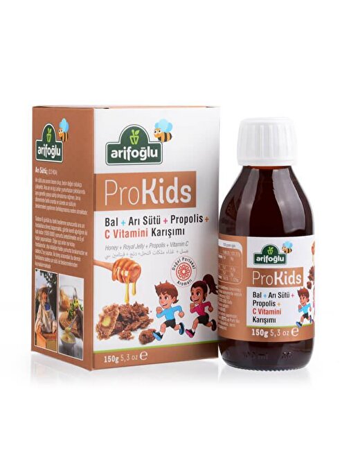 Arifoğlu ProKids Organik Bal Arı Sütü Propolis ve C Vitamini (Portakal Tadında) 150g