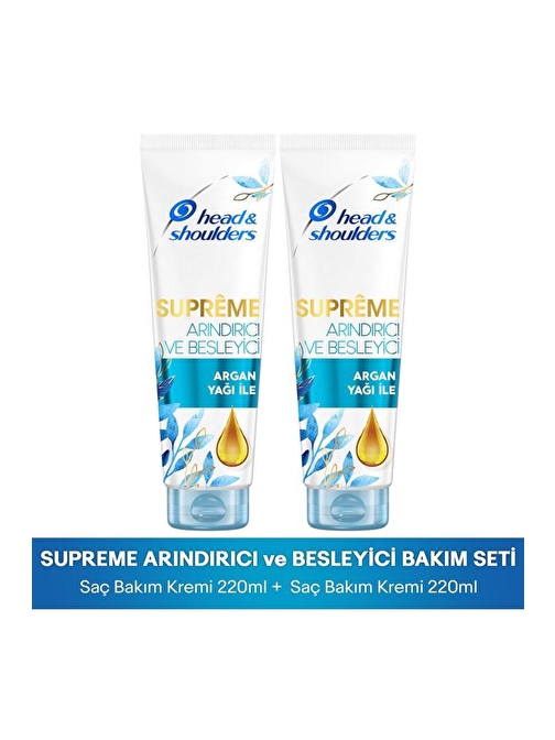 Head & Shoulders Supreme Arındırıcı Besleyici Argan Yağı Saç Kremi 220 Ml*2